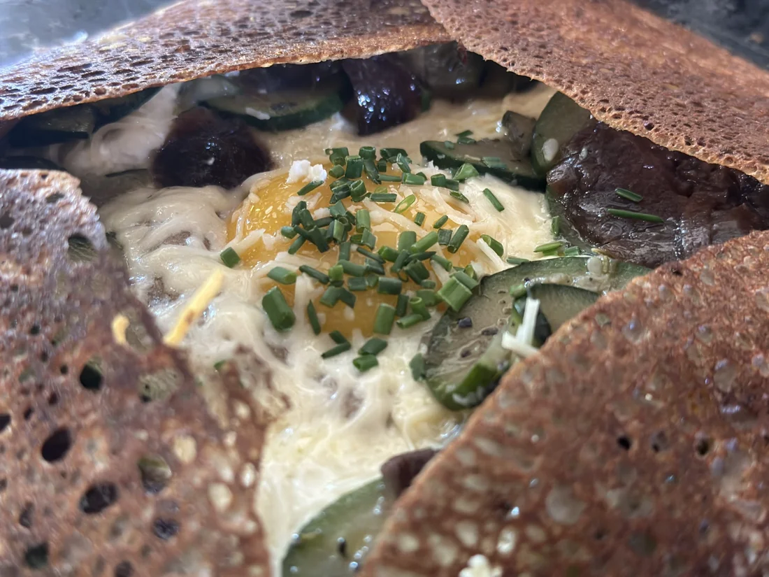 Détail d’une galette garnie